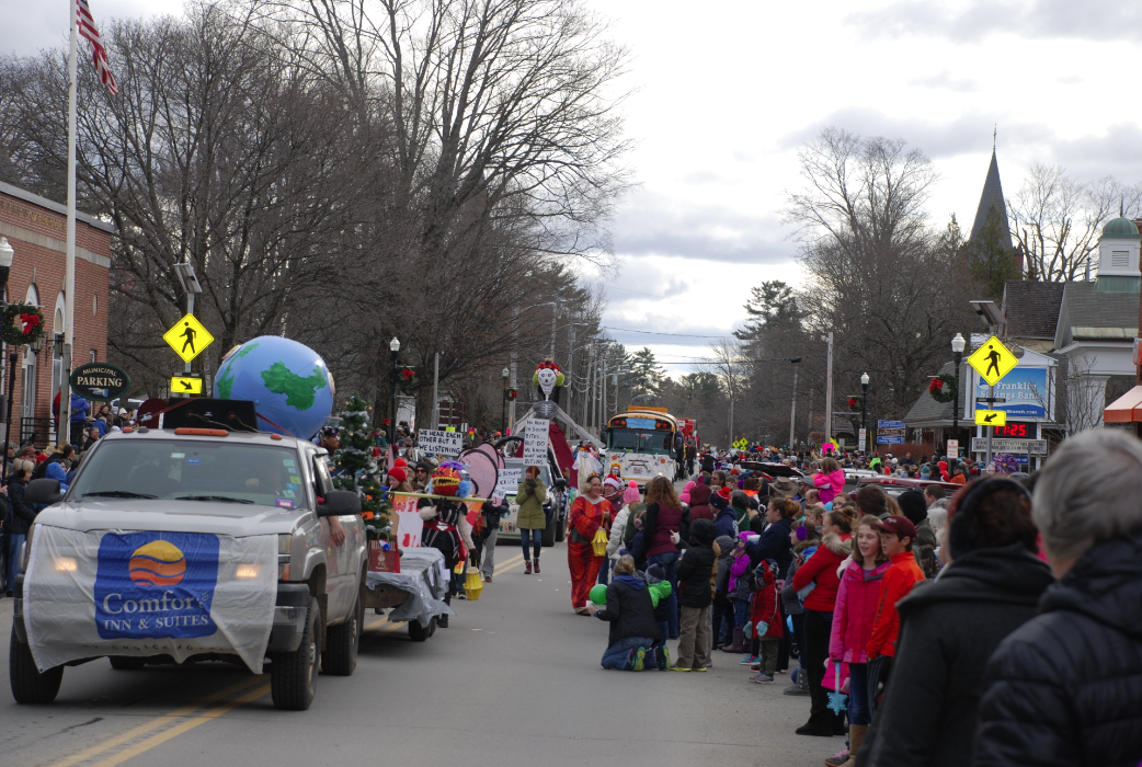 The 40th annual Chester Greenwood Day parade drew a large crowd on a breezy 40-degree Saturday morning.
