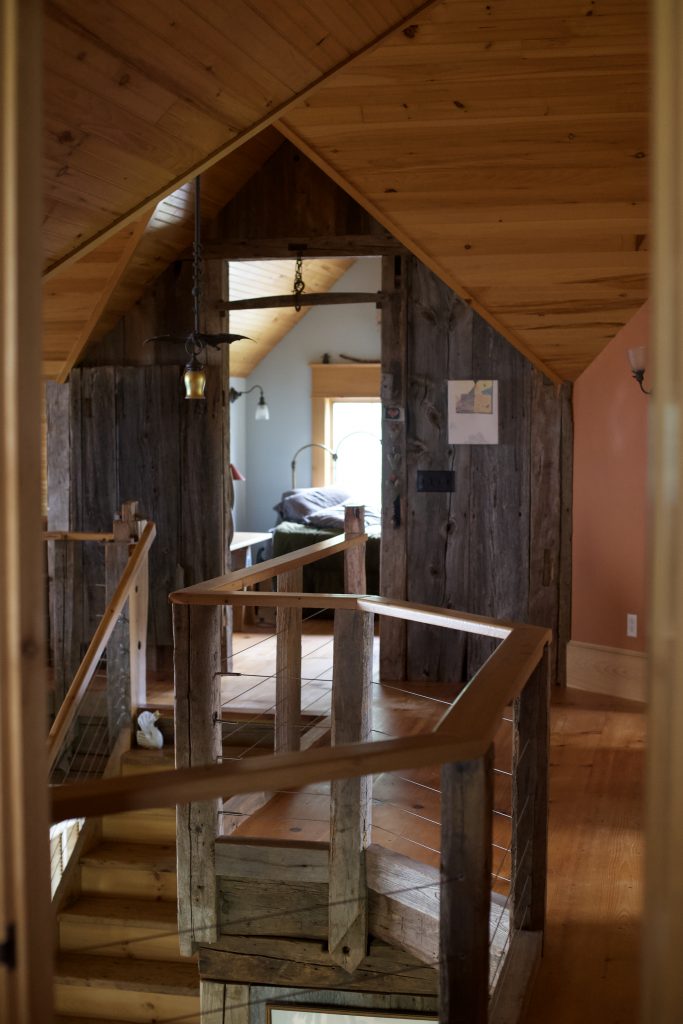 Judy designed her home using boards from the barn that once stood on the property. Her grandparents bought the land more than 100 years ago and it now sits in a trust managed by Judy and her siblings.